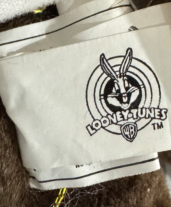 RARE Looney Tunes Taz Tasmanian Devil Angel Wings Plush 12" White Robe Gold Belt - Picture 4 of 5